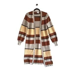 Stylish Cara Santana x Nine West Striped Cardigan Size Small